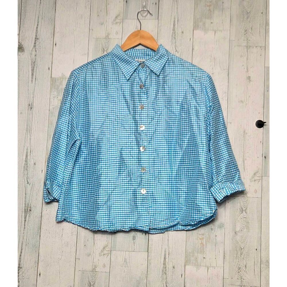 VTG Draper's & Damon's 100% Silk Button Up Pajama Top Sz M